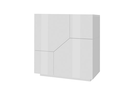 Credenza 80x43cm madia bianca 2 vani soggiorno camera cucina Adara