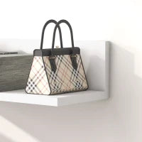 Mobile da Ingresso 2 in 1 con Specchio da Parete 75x3.5x75 cm e Cassetto 75x30.5x20 cm, Grigio e Bianco