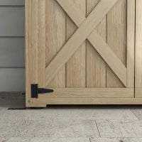 Armadio da giardino casetta rimessa per attrezzi 90L x 54,5P x 161/168,5H cm 2 ripiani tetto bitumato impermeabile legno pino autoclave