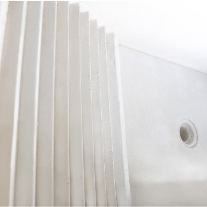 Pilozza lavatoio ostuni bianco 84 x 50 x h.28 cm con piedi 10 x 40 x h 60 cm