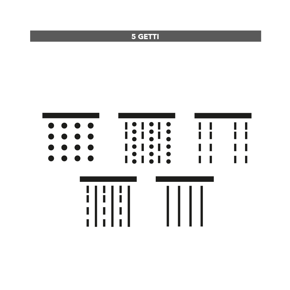 Doccetta samoa 5 getti abs anticalcare cromato