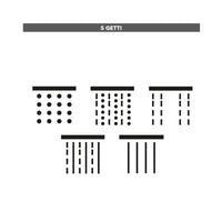 Doccetta samoa 5 getti abs anticalcare cromato