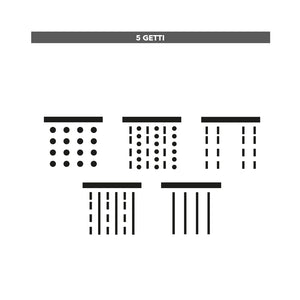 Doccetta samoa 5 getti abs anticalcare cromato
