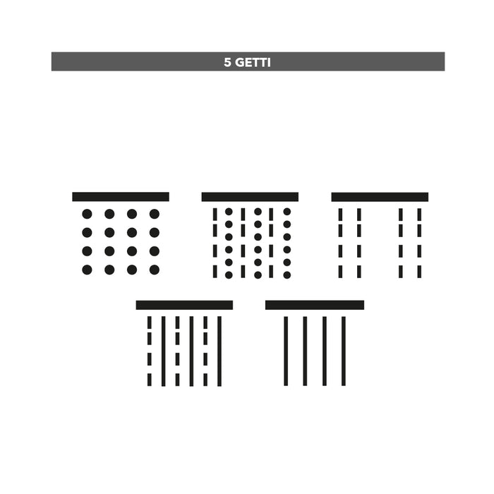 Doccetta samoa 5 getti abs anticalcare cromato
