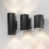 Lampada Da Parete Moderna Da Esterno Metallo Grafite Luce Led 24W Ip65