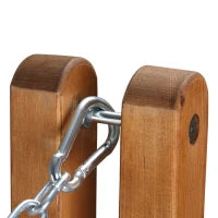 Supporto per Amaca Sospesa Regolabile su 3 Livelli, Pieghevole e Portatile, in Legno, 388x120x89 cm