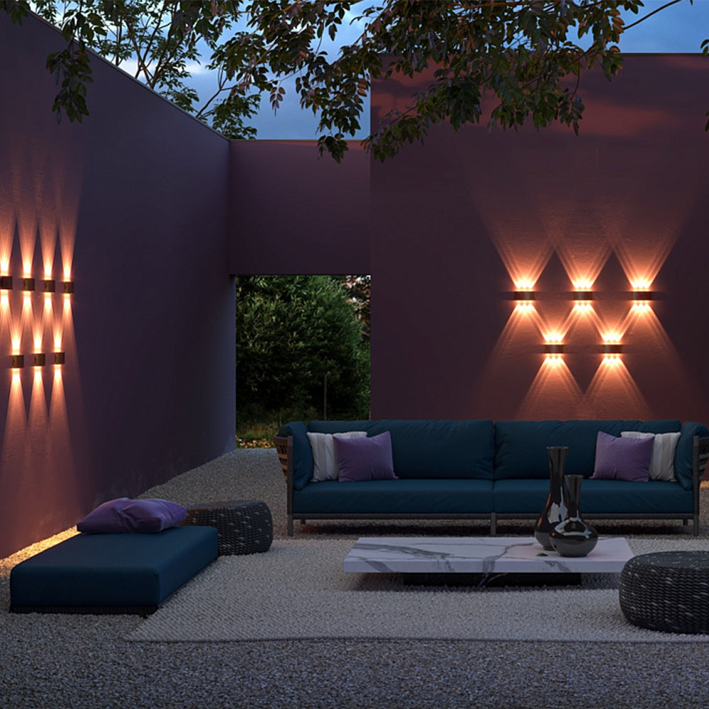 Lampada Da Parete Moderna Da Esterno Metallo Grigio Luce Led 4W Ip54