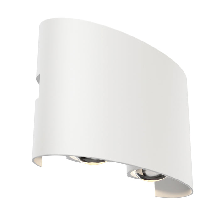 Applique Da Esterno Moderna Strato Led Integrato 4W Metallo Bianco Ip54