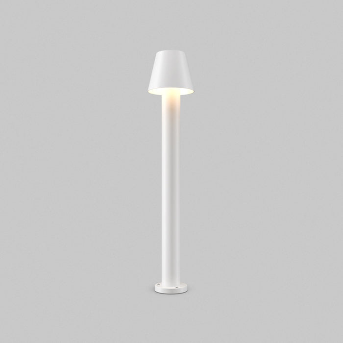Lampada Da Terra Moderna Da Esterno Metallo Bianco Luce Led 5W Ip65