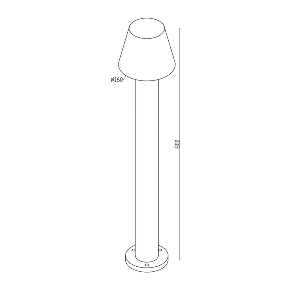 Lampada Da Terra Moderna Da Esterno Metallo Bianco Luce Led 5W Ip65