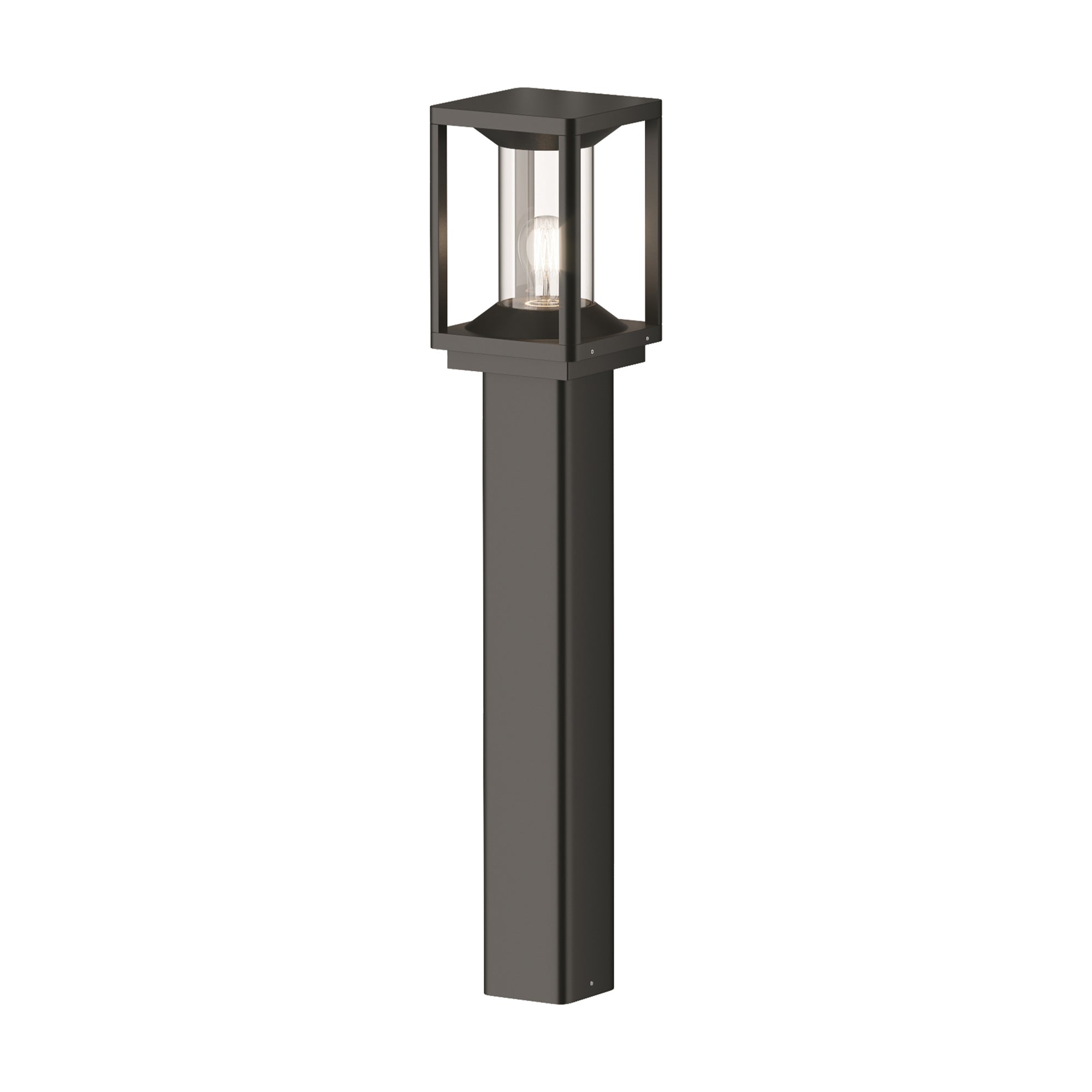 Paletto Da Esterno Moderno Cell Luce E27 15W Alluminio Grigio Ip54