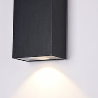 Lampada Da Parete Moderna Da Esterno Metallo Nero Luce Led 6W Ip54 3000K