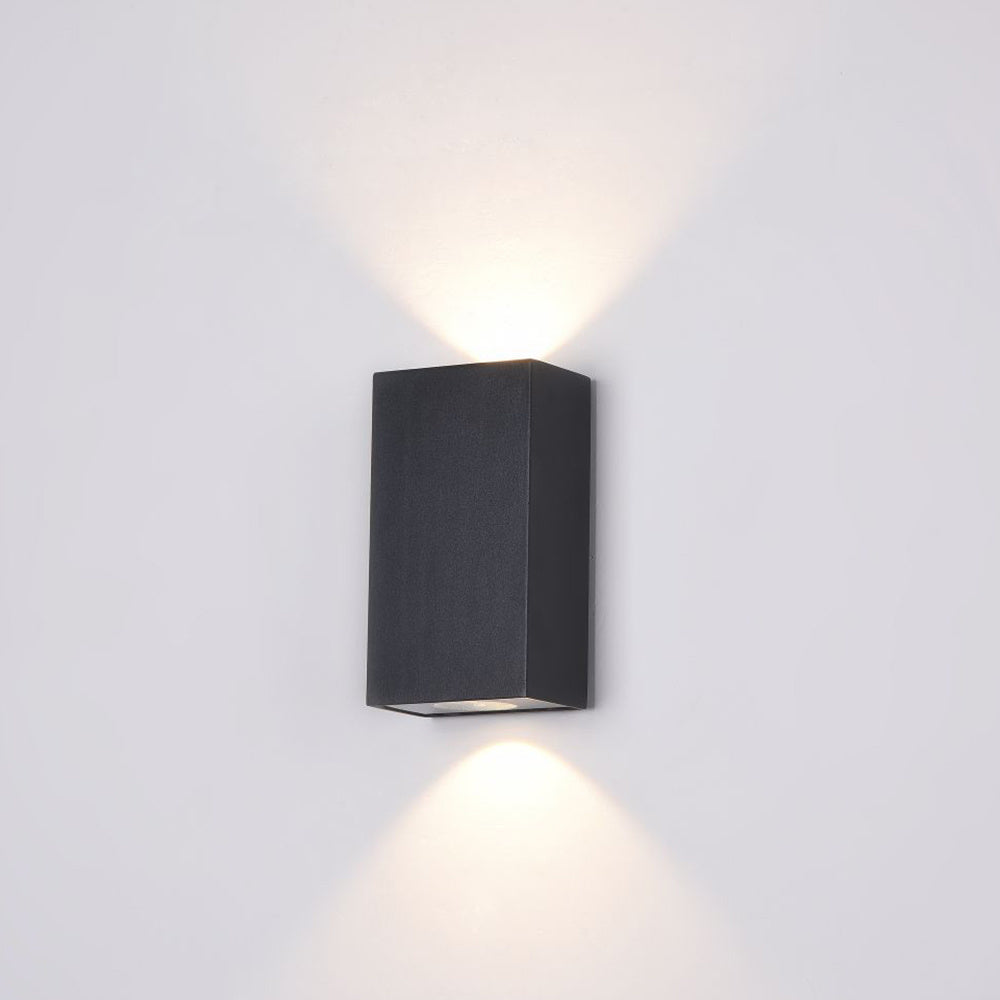 Lampada Da Parete Moderna Da Esterno Metallo Nero Luce Led 6W Ip54 3000K