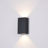 Lampada Da Parete Moderna Da Esterno Metallo Nero Luce Led 6W Ip54 3000K
