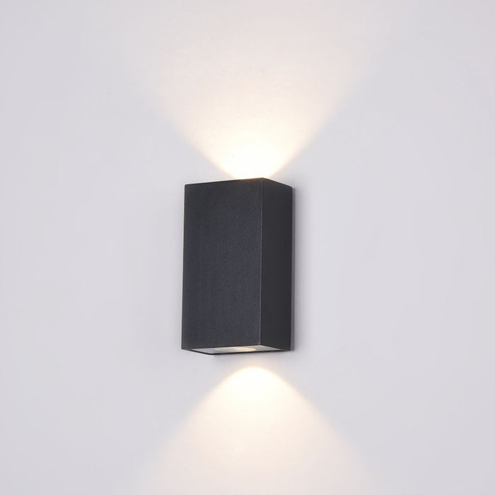 Lampada Da Parete Moderna Da Esterno Metallo Nero Luce Led 6W Ip54 3000K