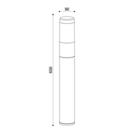 Lampada Da Terra Moderna Per Esterno Alluminio Nero Luce 8W Ip54