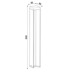 Lampada Da Terra Moderna Per Esterno Alluminio Grigio Luce Led 9W Ip54