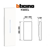 Cover illuminabile bticino 1 modulo varie finiture di colore *** colore bianco, confezione 1