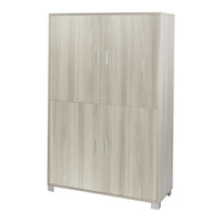 Armadio mobile 4 ante 107x41x162H cm in kit di montaggio colore Pino chiaro