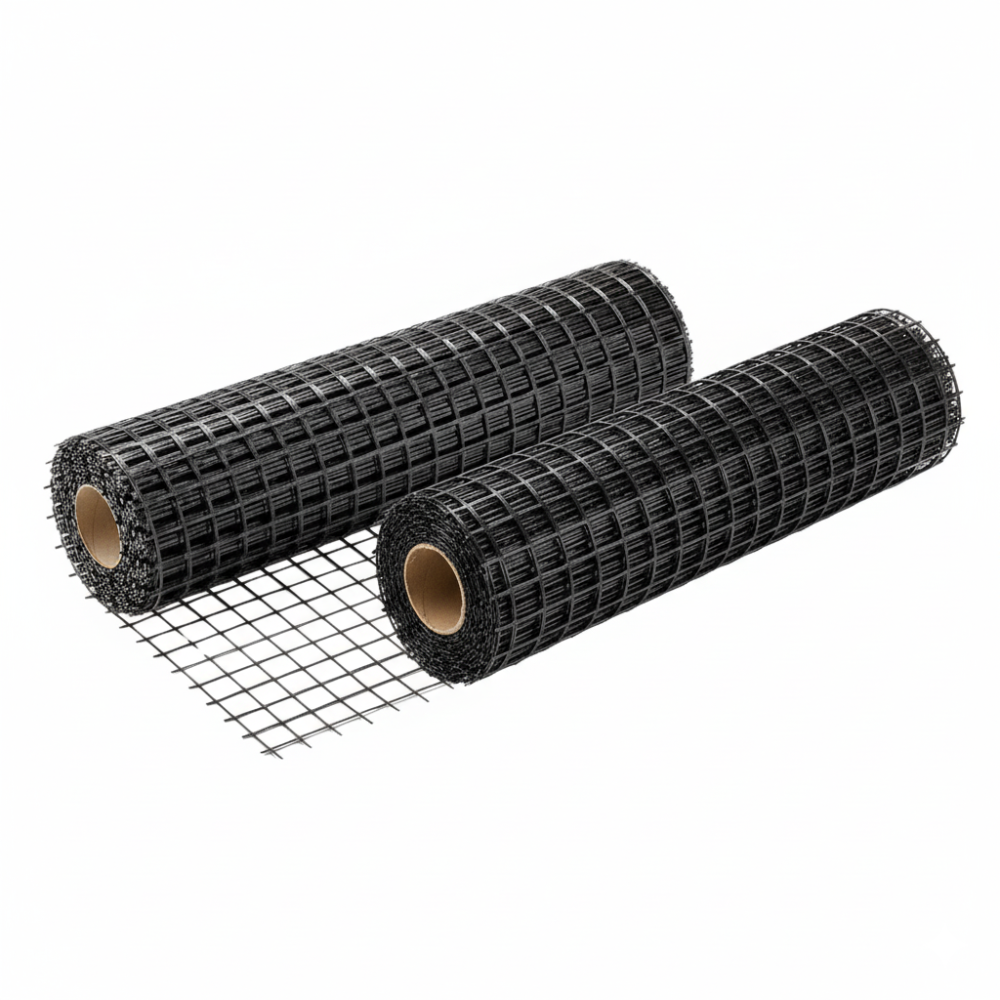 Rete in fibra di vetro 40x40 mm rinforzo massetti e intonaci 2 rotoli 1x50 m