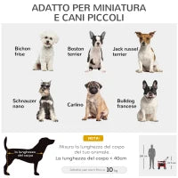 Passeggino per Cani Taglia Piccola e Mini con 2 Guinzagli e Custodia Portaoggetti, 81x58x97.5 cm