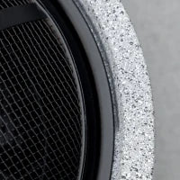 Braciere camino fuoco esterno rotondo in metallo attizzatoio griglia e maniglia diametro 45 cm grigio