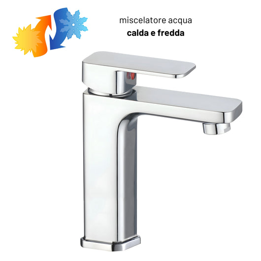 Miscelatore rubinetto lavabo appoggio bocca alta francia cromato bagno casa ogomondo *** confezione 1