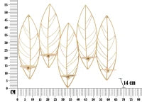 Portacandele Leaf Da Muro cm 66X14X56