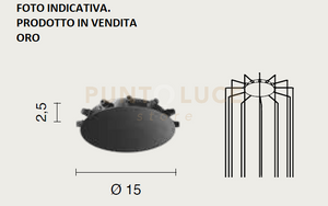 OBA0002 BASE TONDO 12 FORI ORO D.15CM H.2,5CM PER SOSPENSIONE