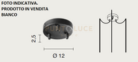 OBA0003 BASE 3 FORI BIANCO D.12CM H.2,5CM PER SOSPENSIONE