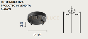 OBA0003 BASE 3 FORI BIANCO D.12CM H.2,5CM PER SOSPENSIONE