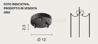 OBA0005 BASE 3 FORI ORO  D.12CM H.2,5CM PER SOSPENSIONE