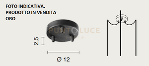 OBA0005 BASE 3 FORI ORO  D.12CM H.2,5CM PER SOSPENSIONE