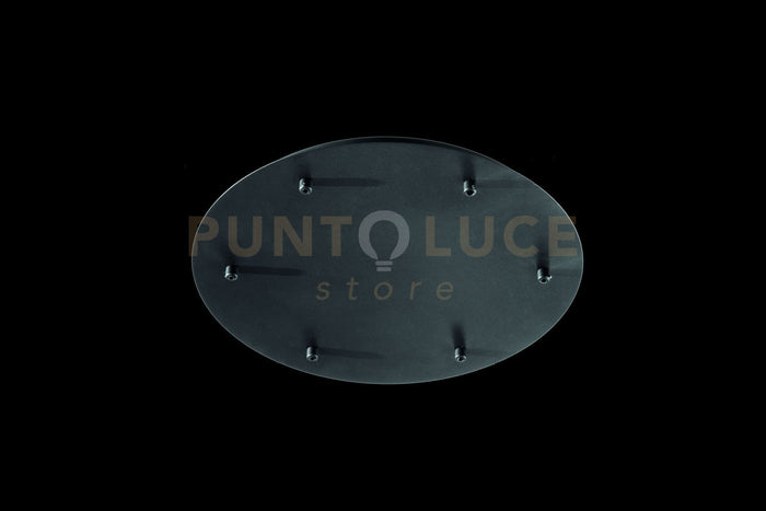 OBA0010 BASE 6 FORI NERO D.50CM H.3,5CM PER SOSPENSIONE