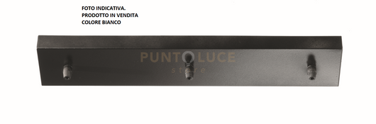 OBA0046 BASE RETTANGOLARE 3 FORI BIANCO PER SOSPENSIONE L.47CM