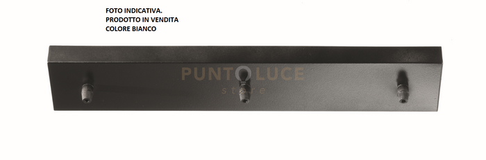 OBA0046 BASE RETTANGOLARE 3 FORI BIANCO PER SOSPENSIONE L.47CM