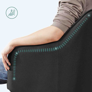 Sedia da ufficio girevole comoda seduta ergonomica altezza regolabile portata 120 kg struttura in acciaio tessuto simil lino per ufficio nero 12_0005880