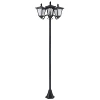 Lampada da Giardino Solare 3 LED Lampada da Terra Esterno Classico IP44, 51.5x47x182.5cm