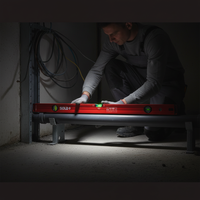 Big x 3 livella in alluminio a bolla d'aria tubolare rossa *** lunghezza 150, confezione 1