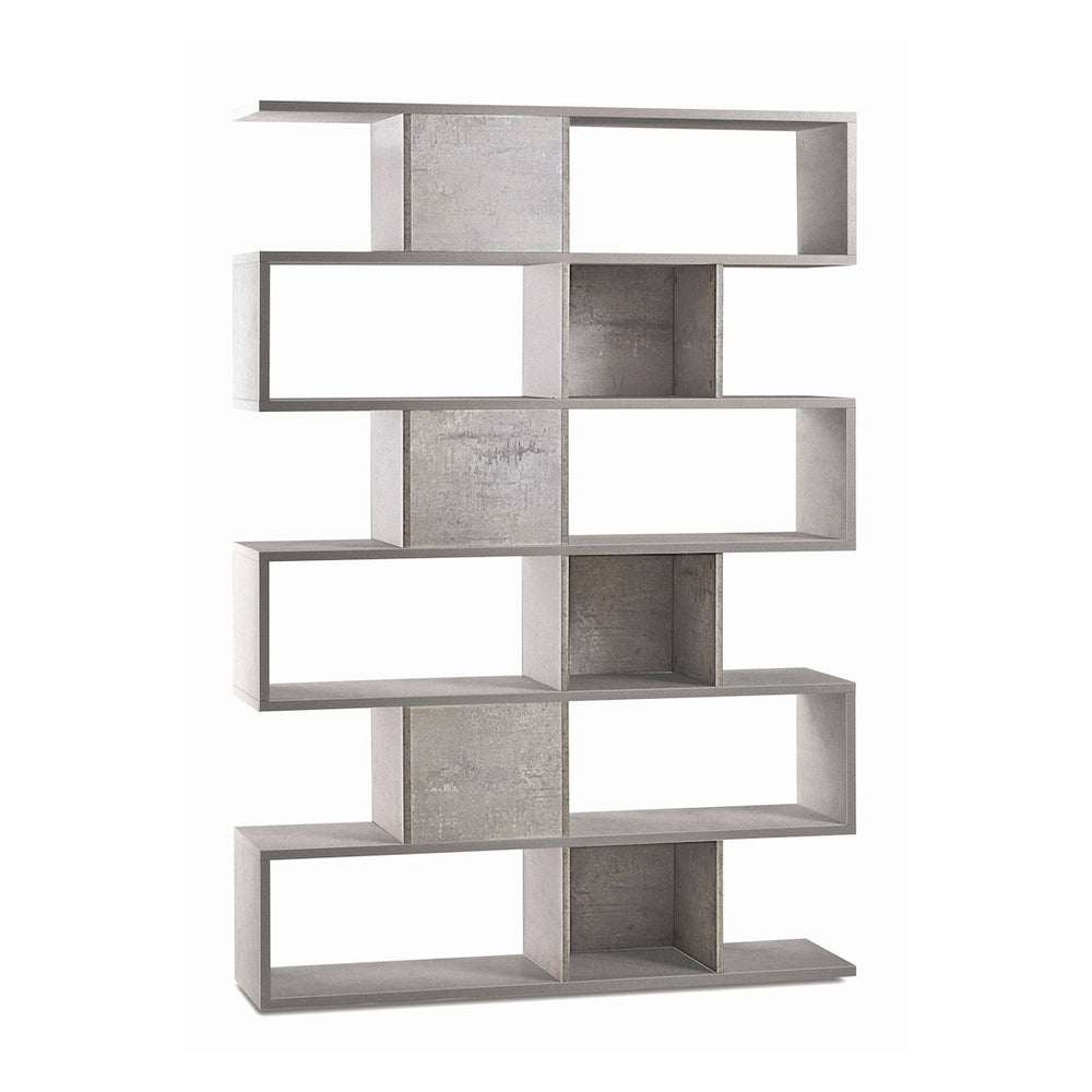 Libreria modulare 6 piani 150x37x215H cm in kit colore Cemento