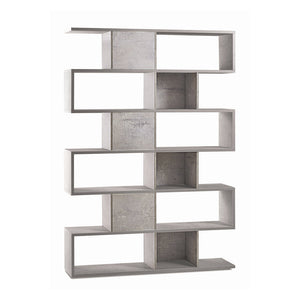 Libreria modulare 6 piani 150x37x215H cm in kit colore Cemento