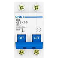 Chint interruttori magnetotermici 1p+n curva c 4,5ka serie eb 2 moduli *** ampere 32 ampere, confezione 1