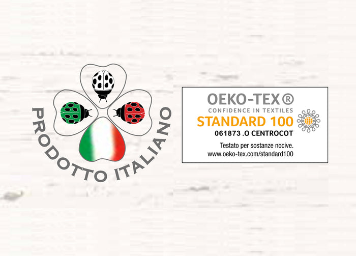 Sacco Copripiumino In 100% Cotone Made Italy Disegno Moderno Lily - Singolo - Grigio