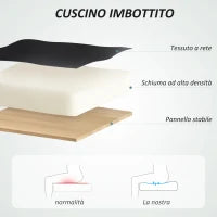 Sedia da Ufficio Girevole con Poggiatesta e Altezza Regolabili, Braccioli Ribaltabili e Inclinazione, Nero