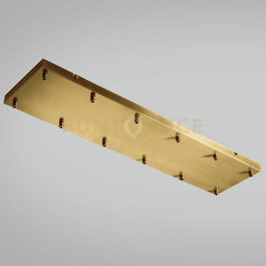 OFELIA B R/12 MINI - ROSONE RETTANGOLARE 12 FORI PIU ACCESSORI COLORE OTTONE