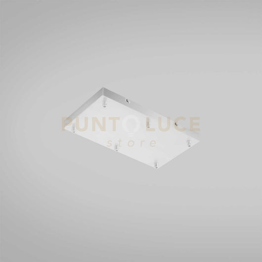 OFELIA B R/6 MINI - ROSONE RETTANGOLARE 6 FORI PIU ACCESSORI COLORE BIANCO