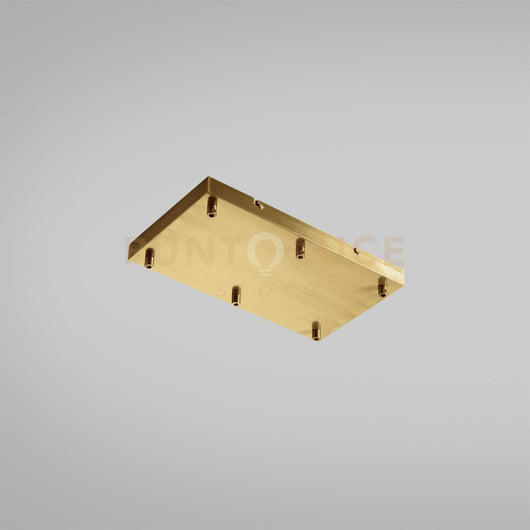 OFELIA B R/6 MINI - ROSONE RETTANGOLARE 6 FORI PIU ACCESSORI COLORE OTTONE