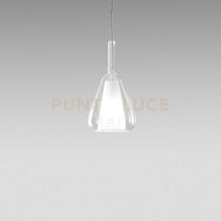 OFELIA S/11 MINI -  VETRO TRASPARENTE E PORTALAMPADA BIANCO ATTACCO G9 CAVO TRASPARENTE SENZA BASE DI ATTACCO D.14CM H.26,7CM