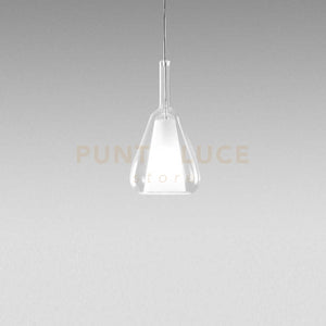 OFELIA S/11 MINI -  VETRO TRASPARENTE E PORTALAMPADA BIANCO ATTACCO G9 CAVO TRASPARENTE SENZA BASE DI ATTACCO D.14CM H.26,7CM