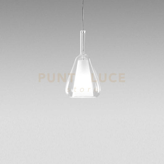 OFELIA S/11 MINI -  VETRO TRASPARENTE E PORTALAMPADA BIANCO ATTACCO G9 CAVO TRASPARENTE SENZA BASE DI ATTACCO D.14CM H.26,7CM